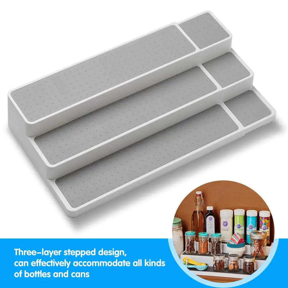2019 New Horizontal Pull Stretch Three Layer Step Seasoning Storage Rack Household Items Kitchen Rack Expandable Shelf Organizer
2019 New Horizontal Pull Stretch Three Layer Step Seasoning Storage Rack Household Items Kitchen Rack Expandable Shelf Organizer
