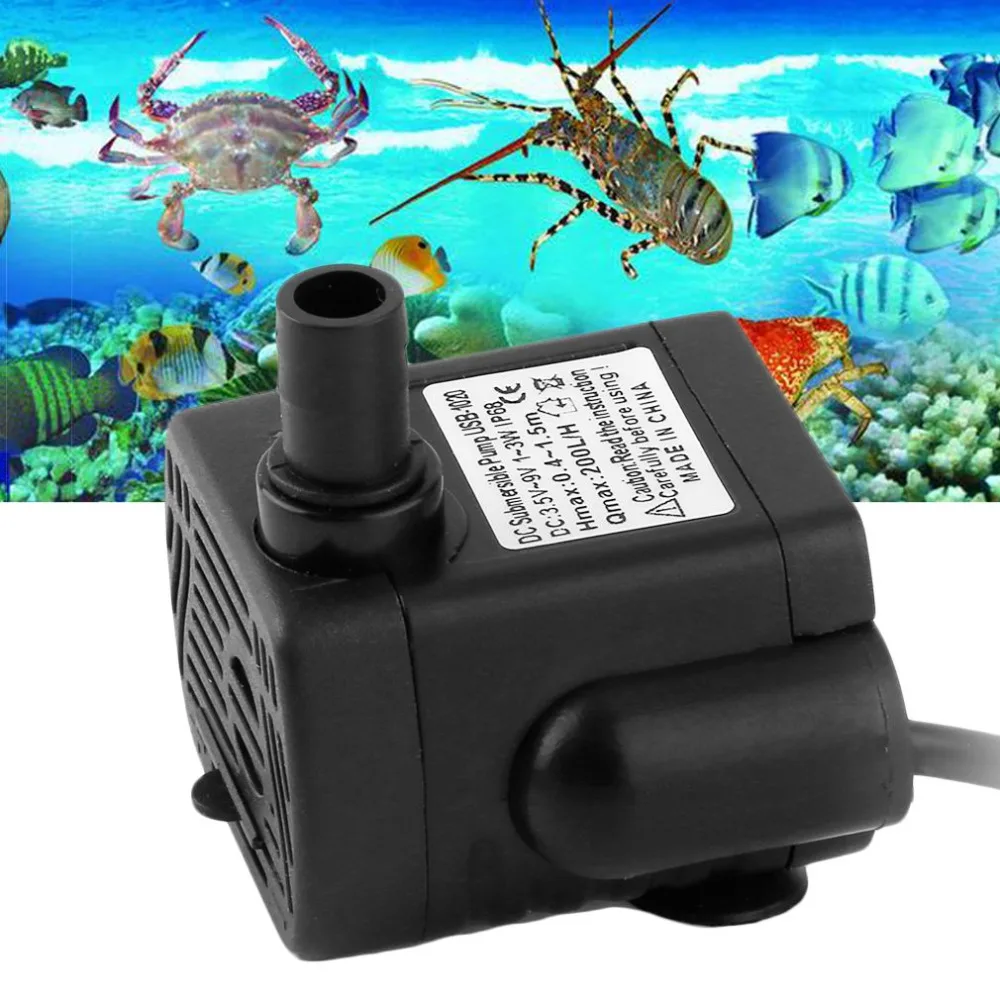 USB Brushless Submersible DC 3.5-9V 3W Water Pump USB Mini Aquarium Landscape Fountain Fish Pond Tank Pump 2017 Brand New Hot
USB Brushless Submersible DC 3.5-9V 3W Water Pump USB Mini Aquarium Landscape Fountain Fish Pond Tank Pump 2017 Brand New Hot