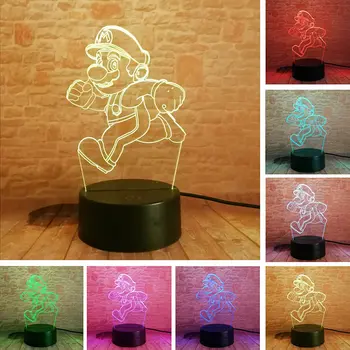 Super Mario Bross Model Juguetes 3D Illusion Led Lamp Colorful Nightlight Glow In the Dark Super Mario Figure Toys Holiday Party
Super Mario Bross Model Juguetes 3D Illusion Led Lamp Colorful Nightlight Glow In the Dark Super Mario Figure Toys Holiday Party