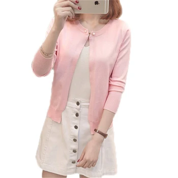 2018 Spring Autumn Women Cotton Pearl Button Knitted All-match Short Sweaters Cardigans Female Casual Long Sleeve Sweaters O90
2018 Spring Autumn Women Cotton Pearl Button Knitted All-match Short Sweaters Cardigans Female Casual Long Sleeve Sweaters O90