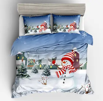 Fashion cartoon comfortable duvet cover Christmas snowman tree 3D bedding set 2/3pcs pillowcase polyester twin full queen king
Fashion cartoon comfortable duvet cover Christmas snowman tree 3D bedding set 2/3pcs pillowcase polyester twin full queen king