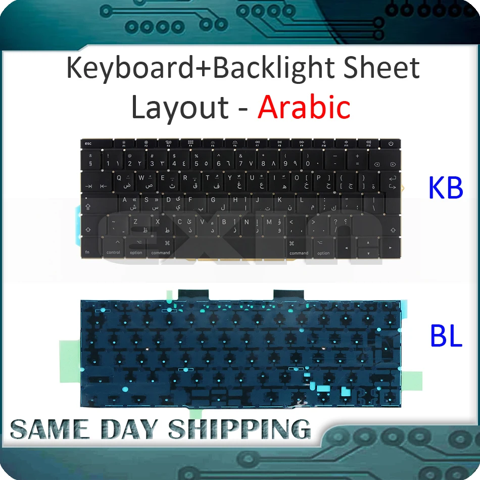 NEW for Macbook Pro Retina 13" A1708 Keyboard Arabic AR Arab Keyboard+Backlight Backlit Replacement 2016 2017 Year
NEW for Macbook Pro Retina 13" A1708 Keyboard Arabic AR Arab Keyboard+Backlight Backlit Replacement 2016 2017 Year