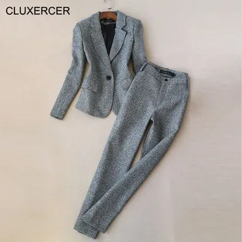High quality Women's Suit 2018 New Blazers Suit Solid Office lady Pants Suits Two Piece Sets Long Slim Work wear Pant suits
High quality Women's Suit 2018 New Blazers Suit Solid Office lady Pants Suits Two Piece Sets Long Slim Work wear Pant suits