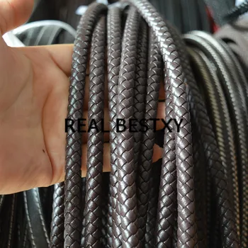 REAL BESTXY 5m/lot 8mm brown braided round leather straps for bracelets making round braided leather strips factory price sale
REAL BESTXY 5m/lot 8mm brown braided round leather straps for bracelets making round braided leather strips factory price sale