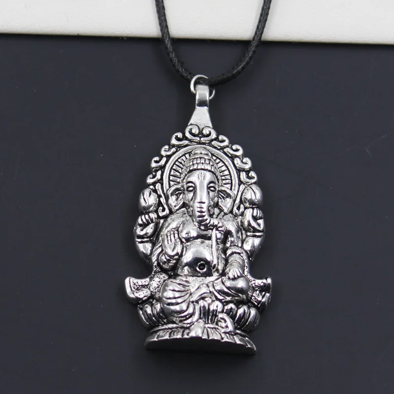 New Durable Black Faux Leather Ganesha buddha elephant Pendant Cord Choker DIY Necklace Retro Boho Tibetan Silver
New Durable Black Faux Leather Ganesha buddha elephant Pendant Cord Choker DIY Necklace Retro Boho Tibetan Silver