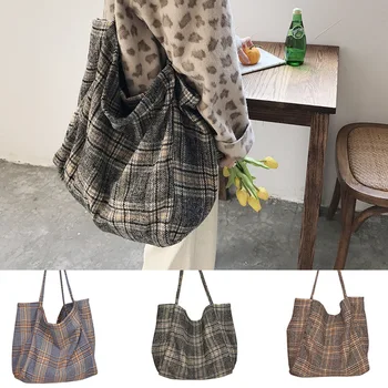YILE Woolen Blend Tartan Pattern Eco Shopping Tote Shoulder Bag Open No Lining BY1112
YILE Woolen Blend Tartan Pattern Eco Shopping Tote Shoulder Bag Open No Lining BY1112