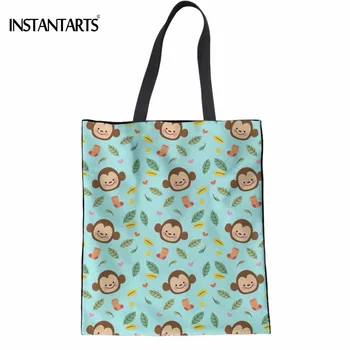 INSTANTARTS Kawaii Happy Monkeys Print Women Cotton Shopping Bags Multifunction Folding Shopper Bag Fashion Supermarket Eco Bag
INSTANTARTS Kawaii Happy Monkeys Print Women Cotton Shopping Bags Multifunction Folding Shopper Bag Fashion Supermarket Eco Bag