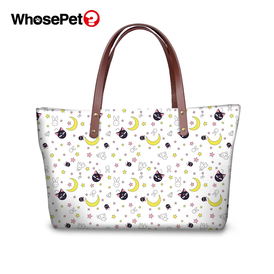 WHOSEPET Women Totes Bags Moon Cats Prints Pattern Handbags Large Capacity Shoulder Bags Little Animal Women Cross Body Bags
WHOSEPET Women Totes Bags Moon Cats Prints Pattern Handbags Large Capacity Shoulder Bags Little Animal Women Cross Body Bags