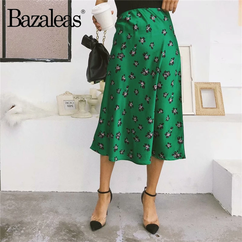 Bazaleas Vintage Fashion women skirt High Waist Midi Skirts Slim Floral Green Print Women Skirt Sexy Casual drop shipping
Bazaleas Vintage Fashion women skirt High Waist Midi Skirts Slim Floral Green Print Women Skirt Sexy Casual drop shipping