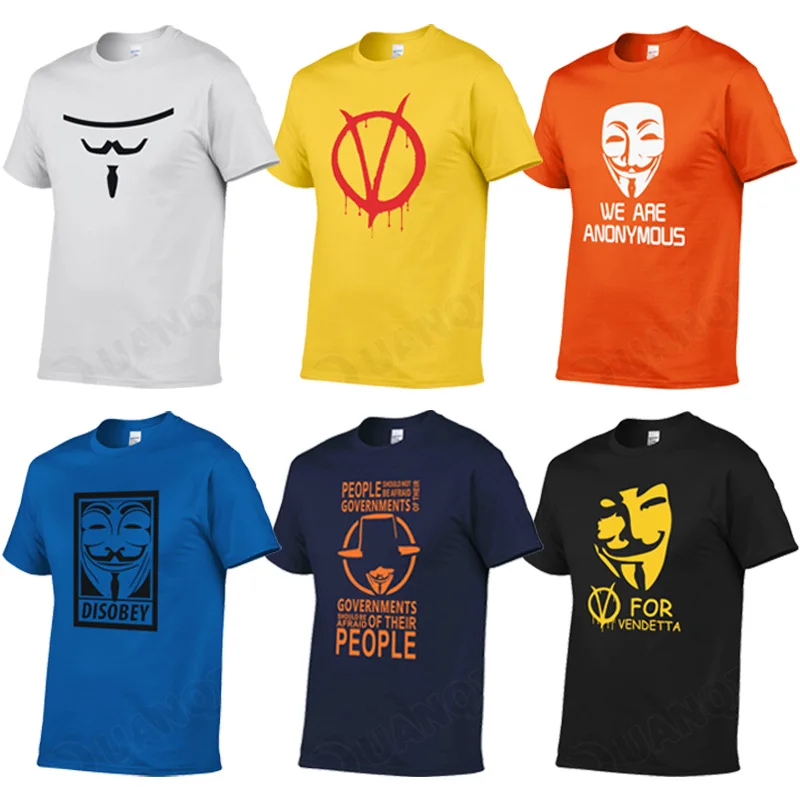 Disobey Vendetta Anonymous Mask Retro Cool Vintage Retro T Shirt 417