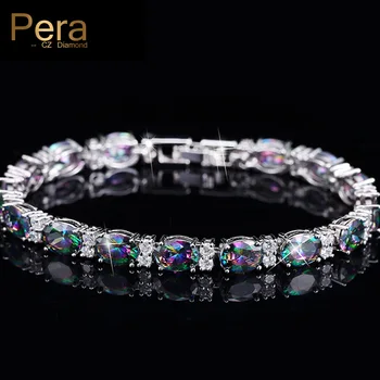 Pera CZ Trendy Multi Colored Jewelry Big Oval Rainbow Mystic Crystal Stone Bangle & Bracelet For Valentine' s Day Gift B101
Pera CZ Trendy Multi Colored Jewelry Big Oval Rainbow Mystic Crystal Stone Bangle & Bracelet For Valentine' s Day Gift B101