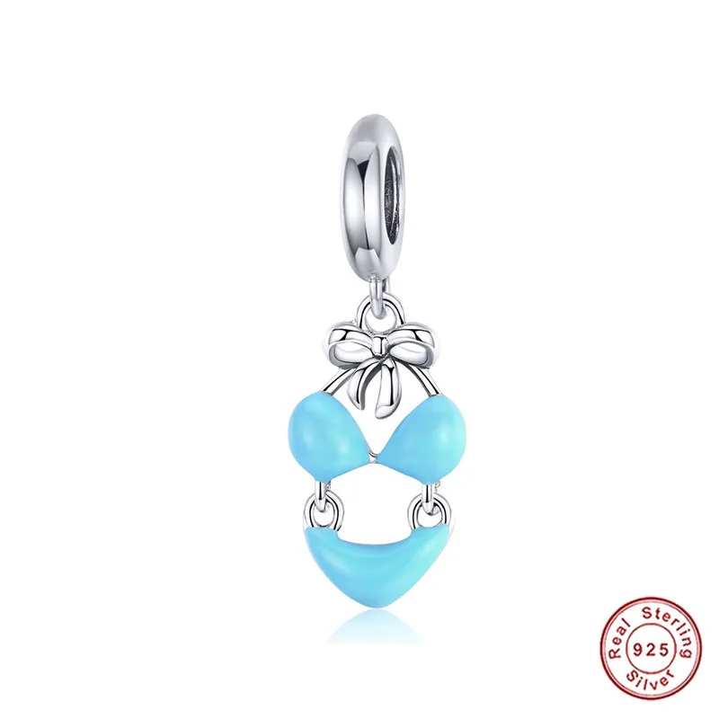 Authentic 2019 Summer 925 Sterling Silver Blue Enamel Bikini Charm Pendant fit Charm Necklace Bracelet Making for Gift
Authentic 2019 Summer 925 Sterling Silver Blue Enamel Bikini Charm Pendant fit Charm Necklace Bracelet Making for Gift