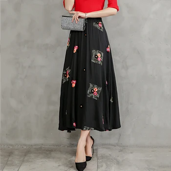 2019 Hot Summer Women Cotton Linen national wind Long Skirt Fashion Vintage Elastic Waist embroidered Skirts Women clothes ZX127
2019 Hot Summer Women Cotton Linen national wind Long Skirt Fashion Vintage Elastic Waist embroidered Skirts Women clothes ZX127