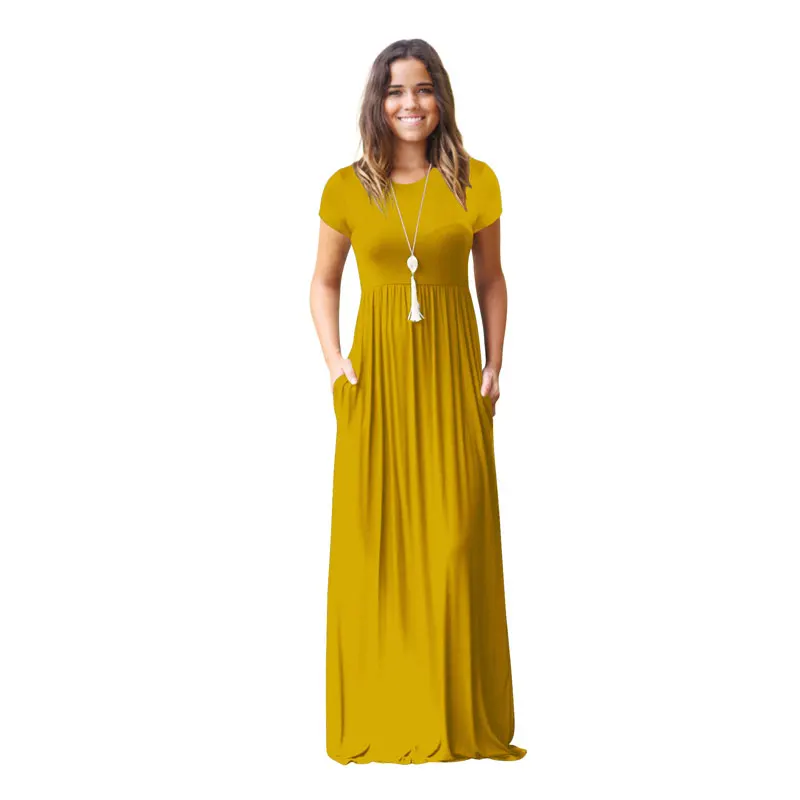 2019 VOLOCEAN O-neck Dress Women 2019 Solid Summer Dresses Casual Maxi Dress Women Short-Sleeve Dress Female
2019 VOLOCEAN O-neck Dress Women 2019 Solid Summer Dresses Casual Maxi Dress Women Short-Sleeve Dress Female