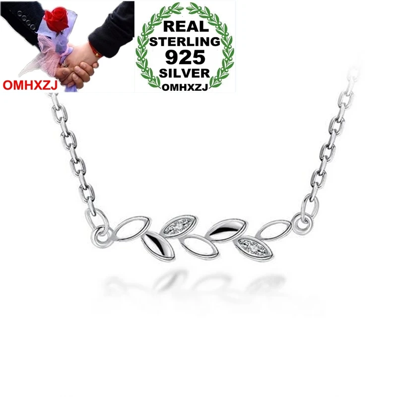 OMHXZJ Wholesale Fashion Woman Girl Gift Olive Branch Leaves 18 inch 925 Sterling Silver Twisted Chains Pendant Necklaces NK18
OMHXZJ Wholesale Fashion Woman Girl Gift Olive Branch Leaves 18 inch 925 Sterling Silver Twisted Chains Pendant Necklaces NK18