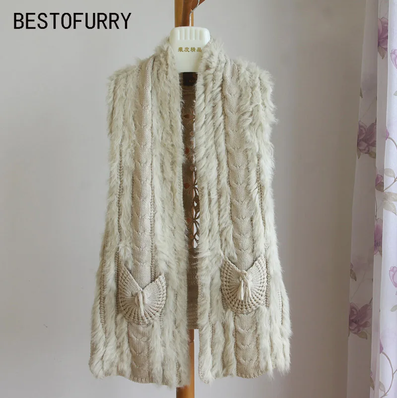 Women Real Rabbit Fur Knitted Coat Knit Fur Cape Vest Gilet Tassels with Pocket Women's Winter Outwear FRV007
Women Real Rabbit Fur Knitted Coat Knit Fur Cape Vest Gilet Tassels with Pocket Women's Winter Outwear FRV007