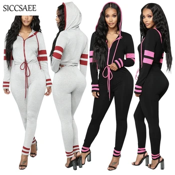2018 Fall New Hoody Rompers Womens Jumpsuit Long Pants Zipper Striped Print Mono Mujer Zipper Casual Fringe Overalls Activewear
2018 Fall New Hoody Rompers Womens Jumpsuit Long Pants Zipper Striped Print Mono Mujer Zipper Casual Fringe Overalls Activewear