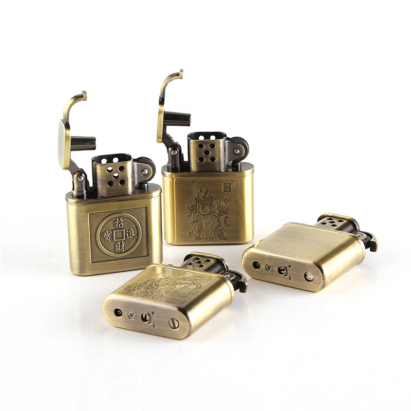 Cigarette accessories Butane Gas Lighter Vintage bronze color clamshell mode Metal Cigarette Lighter
Cigarette accessories Butane Gas Lighter Vintage bronze color clamshell mode Metal Cigarette Lighter