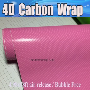 Pink 4D Carbon Fiber vinyl For Car wrapping Carbon Fibre Wrap Film with Air Bubble Free Like Realistic Carbon 1.52x30m/Roll
Pink 4D Carbon Fiber vinyl For Car wrapping Carbon Fibre Wrap Film with Air Bubble Free Like Realistic Carbon 1.52x30m/Roll