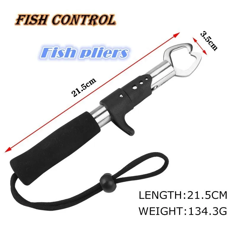 Fishing pliers tool control lip grip fish multi-function stainless lure catch clip fish carp Fishing gear outdoor pesca peche
Fishing pliers tool control lip grip fish multi-function stainless lure catch clip fish carp Fishing gear outdoor pesca peche