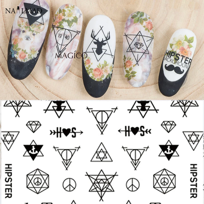 1 sheet NailMAD Hipster 3D Nail Art Stickers Deer Nail Sticker Beard Adhesive Nail Decals
1 sheet NailMAD Hipster 3D Nail Art Stickers Deer Nail Sticker Beard Adhesive Nail Decals