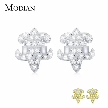MODIAN 100% 925 Sterling Silver/Gold Sparkling Cute Lovely Claw Stud Earrings With Clear CZ Jewelry For Women Brincos 2013EAR
MODIAN 100% 925 Sterling Silver/Gold Sparkling Cute Lovely Claw Stud Earrings With Clear CZ Jewelry For Women Brincos 2013EAR