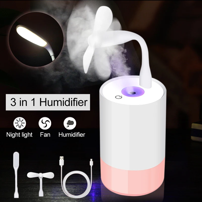 Multifunctional Air Humidifier Cylindrical Ultrasonic Aromatherapy Diffuser Cool-mist Maker with Fan Table Lamp USB Ion Atomizer
Multifunctional Air Humidifier Cylindrical Ultrasonic Aromatherapy Diffuser Cool-mist Maker with Fan Table Lamp USB Ion Atomizer