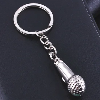 Silver Microphone Key Chains Creative Personailzed Car Key Ring Men Bag Accessories Decoration Souvenirs Wholesale
Silver Microphone Key Chains Creative Personailzed Car Key Ring Men Bag Accessories Decoration Souvenirs Wholesale