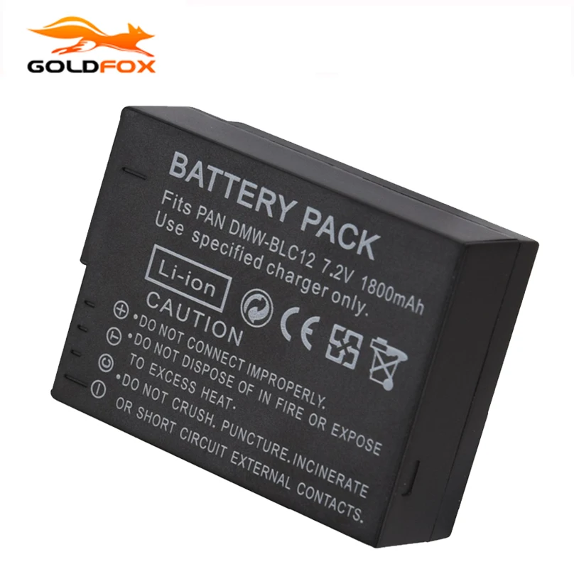 7.2V 1800mAh DMW-BLC12 DMW BLC12 Rechargeable Battery Pack For Panasonic Lumix G6 G5 G7 FZ1000 Camera Replacement Battery
7.2V 1800mAh DMW-BLC12 DMW BLC12 Rechargeable Battery Pack For Panasonic Lumix G6 G5 G7 FZ1000 Camera Replacement Battery