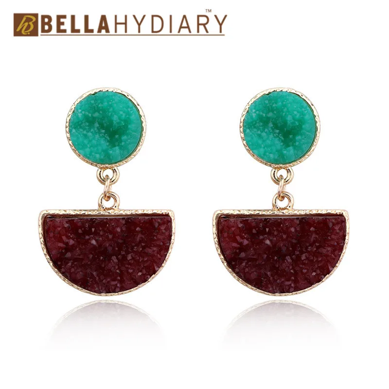 Fancy Wedding Bijoux Semicircle Druzy Resin Earrings Drop Earrings For Women Jewelry Statement Gifts For Women Accessories
Fancy Wedding Bijoux Semicircle Druzy Resin Earrings Drop Earrings For Women Jewelry Statement Gifts For Women Accessories