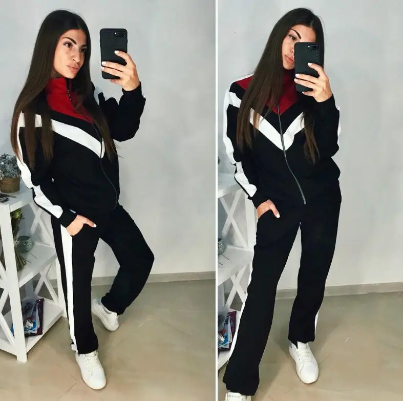 Hot fashion two piece set women Splicing Color casual sport suits jackets hoodies and pants Joggers Outfits suits tracksuits
Hot fashion two piece set women Splicing Color casual sport suits jackets hoodies and pants Joggers Outfits suits tracksuits