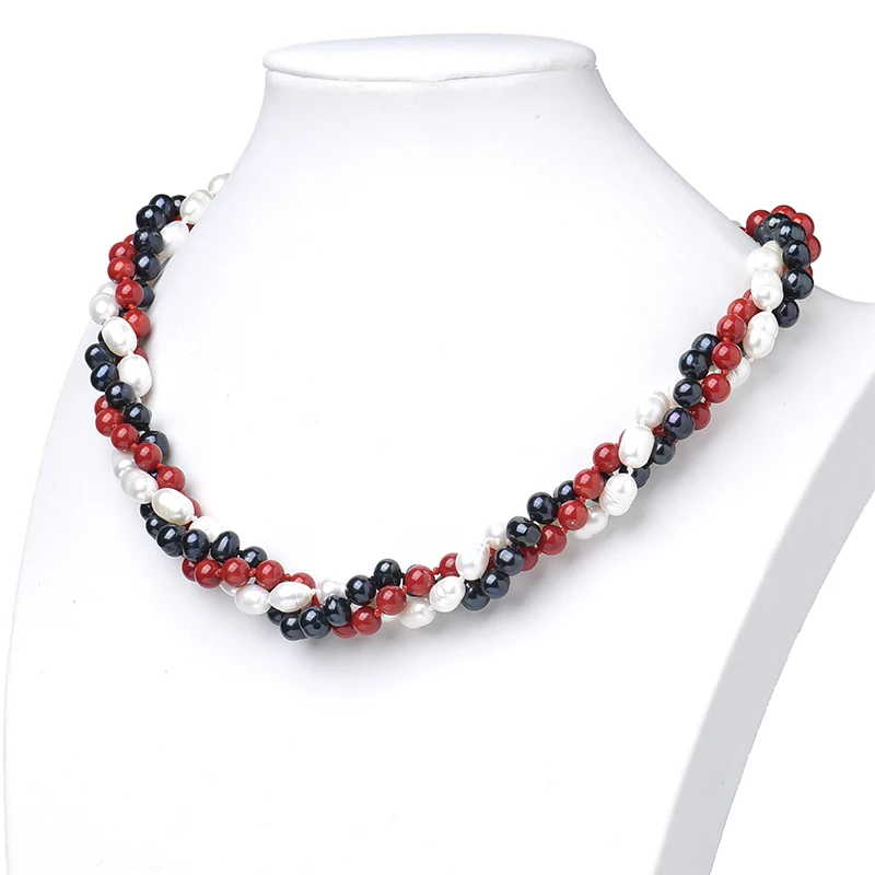 Wholesale Pick Size 7mm&6-7mm&7-10mm Natural Black Pearls&White Pearls&Natural Red Coral Necklace 19inch Fit Noble Women H449
Wholesale Pick Size 7mm&6-7mm&7-10mm Natural Black Pearls&White Pearls&Natural Red Coral Necklace 19inch Fit Noble Women H449