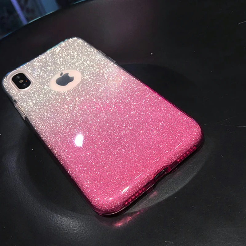 Bling Phone Case For iPhone X 6 6S 8 7 Plus Cover 3 in 1 Gradient Glitter Clear PC+TPU Case For iPhone 7 8 6 6S Back Cover Coque
Bling Phone Case For iPhone X 6 6S 8 7 Plus Cover 3 in 1 Gradient Glitter Clear PC+TPU Case For iPhone 7 8 6 6S Back Cover Coque