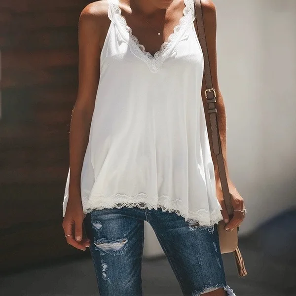 Lace Tank Top Xxxxxl Streetwear Tshirt Xxxxl Xxxl Women Summer Sleeveless V Neck White Pink Black Tops Plus Size Moda Mujer 2019
Lace Tank Top Xxxxxl Streetwear Tshirt Xxxxl Xxxl Women Summer Sleeveless V Neck White Pink Black Tops Plus Size Moda Mujer 2019