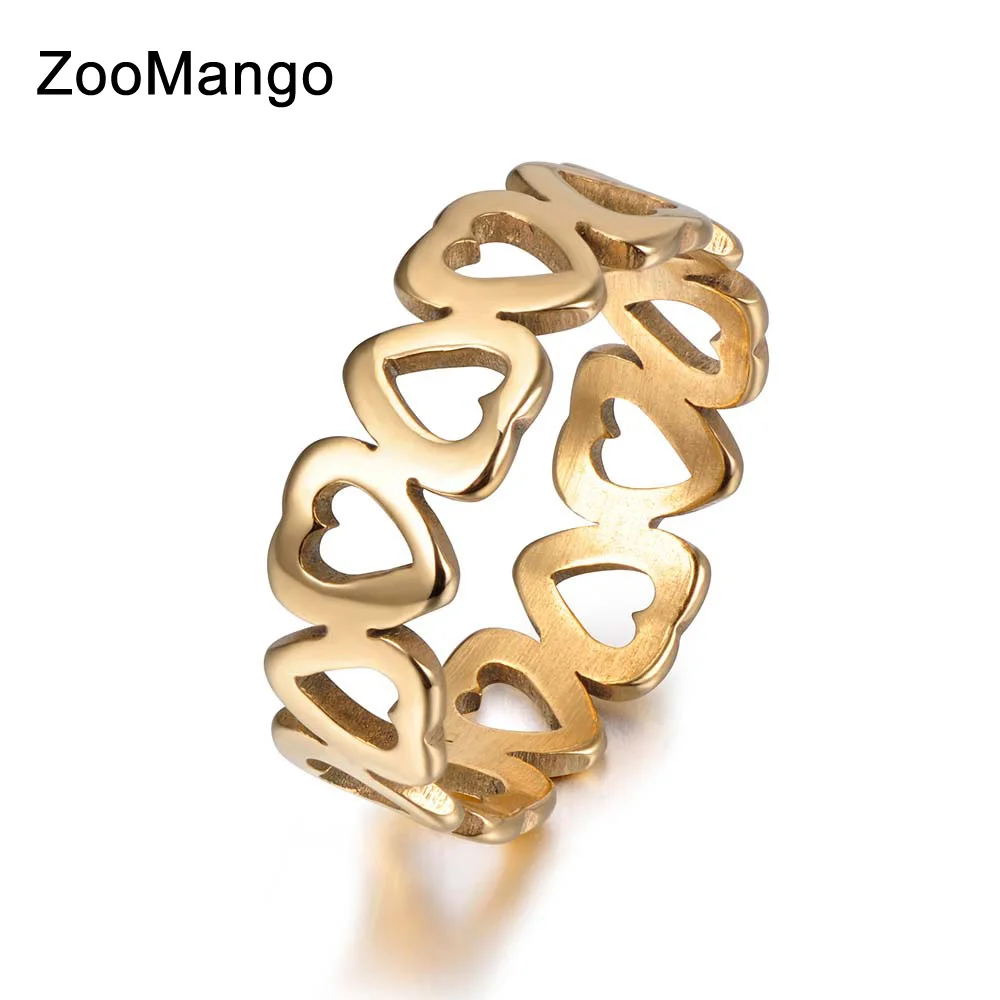 ZooMango 316L Stainless Steel Hollow Heart-shaped Couple Rings Trendy Gold Color Love Heart Ring Jewelry For Women Gifts ZR17154
ZooMango 316L Stainless Steel Hollow Heart-shaped Couple Rings Trendy Gold Color Love Heart Ring Jewelry For Women Gifts ZR17154