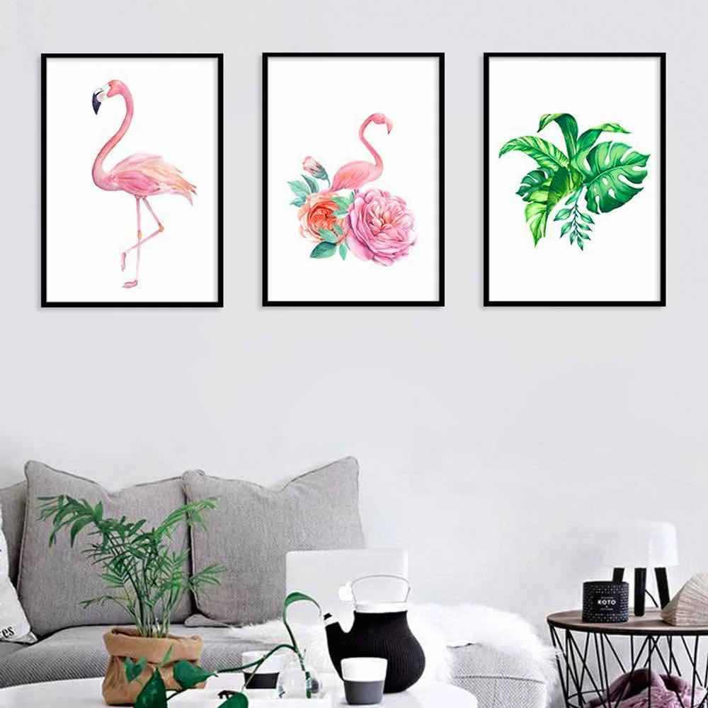 HAOCHU Flamingo Animal Canvas Painting For Living Room Home Decor Painting Print Poster Simple Nordic Wall Picture
HAOCHU Flamingo Animal Canvas Painting For Living Room Home Decor Painting Print Poster Simple Nordic Wall Picture