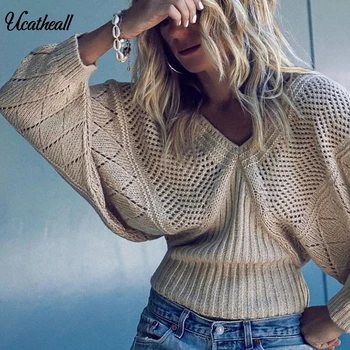 Batwing Sleeve Knit Women Autumn Sweaters Autumn V-neck Solid Color Casual Loose Female Street Style Pullover Sweater
Batwing Sleeve Knit Women Autumn Sweaters Autumn V-neck Solid Color Casual Loose Female Street Style Pullover Sweater
