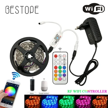 5M 10M 15M WiFi RGB LED strip light Waterproof SMD 5050 300 leds DC 12V led tiras diode flexible ribbon IR RF WIFI contoller set
5M 10M 15M WiFi RGB LED strip light Waterproof SMD 5050 300 leds DC 12V led tiras diode flexible ribbon IR RF WIFI contoller set