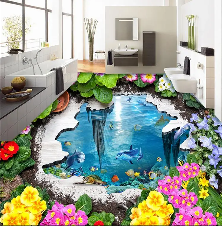 3d floor painting wallpaper Garden Ocean 3D flooring wallpaper for bathroom waterproof 3d flooring 
3d floor painting wallpaper Garden Ocean 3D flooring wallpaper for bathroom waterproof 3d flooring