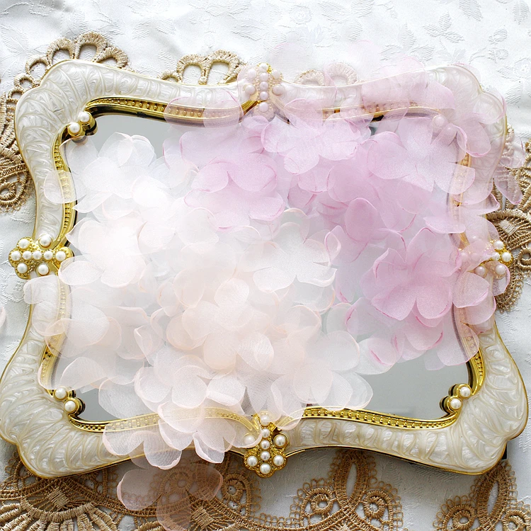 100Pcs White Pink DIY Handmade 3D Flower Wedding Dress Ingredients Pyrographic Eugen Yarn Headwear Materials
100Pcs White Pink DIY Handmade 3D Flower Wedding Dress Ingredients Pyrographic Eugen Yarn Headwear Materials
