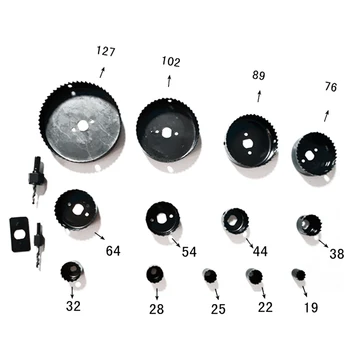 New 5/8/13Pcs Hole Saw Metal Cutting Set Kit 3/4 High Carbon HSS Steel Drill Bits Wood Metal Cutter Circular Round Drill Case
New 5/8/13Pcs Hole Saw Metal Cutting Set Kit 3/4 High Carbon HSS Steel Drill Bits Wood Metal Cutter Circular Round Drill Case