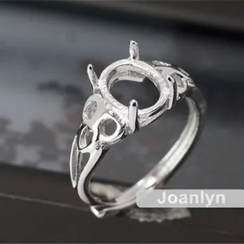 Joanlyn Ring Blank for 7x9mm Oval Cabochons or Faceted Gemstones White Gold Plated 925 Silver Adjustable Band Ring Base JZ002
Joanlyn Ring Blank for 7x9mm Oval Cabochons or Faceted Gemstones White Gold Plated 925 Silver Adjustable Band Ring Base JZ002