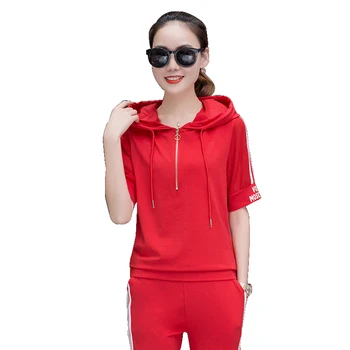 Rlyaeiz Fashion 2 Piece Set Women Sporting Suits 2019 Summer Casual Sweat Suit Zipper Striped Hooded T shirts + Pants Tracksuit
Rlyaeiz Fashion 2 Piece Set Women Sporting Suits 2019 Summer Casual Sweat Suit Zipper Striped Hooded T shirts + Pants Tracksuit