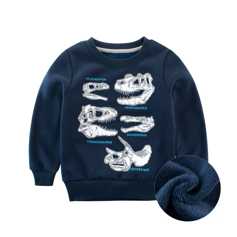 

Wholesale winter kids Cotton sweatshirt boys girl print 3D dinosaur Monster Casual tops spring toddler clothes Children clothing