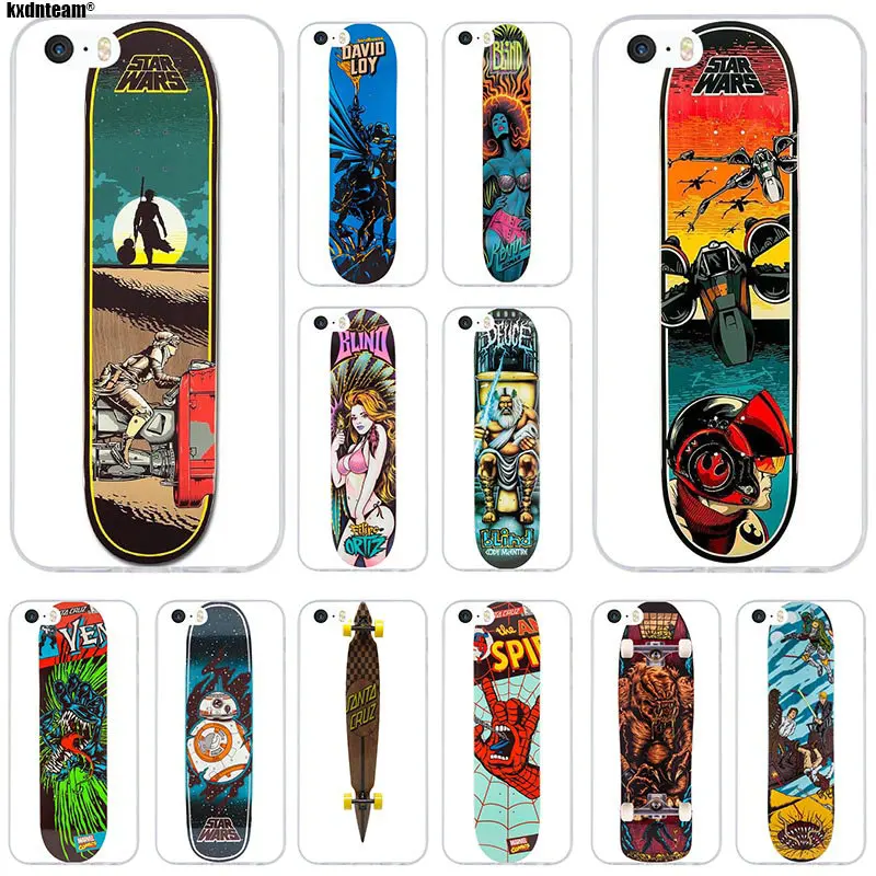 Fashion Skateboard Skate Santa Cruz Soft TPU Transparent Mobile Phone Cases for iPhone 7 7Plus 6 6S 6Plus 5 5S SE 8 8Plus X Bags
Fashion Skateboard Skate Santa Cruz Soft TPU Transparent Mobile Phone Cases for iPhone 7 7Plus 6 6S 6Plus 5 5S SE 8 8Plus X Bags