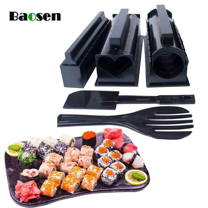 Baosen 10Pcs/Set Sushi Maker Mold DIY Household Roller Onigiri Mold Sushi Gimbab Nori Tool Set Sushi Mold Kitchen Accessories
Baosen 10Pcs/Set Sushi Maker Mold DIY Household Roller Onigiri Mold Sushi Gimbab Nori Tool Set Sushi Mold Kitchen Accessories