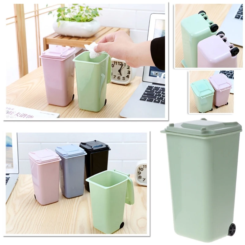 Mini Wheelie Trash Can Pen Holder Storage Bin Desktop Organizer Garbage Bucket Recycling Mini Organizador Escritorio Tool
Mini Wheelie Trash Can Pen Holder Storage Bin Desktop Organizer Garbage Bucket Recycling Mini Organizador Escritorio Tool