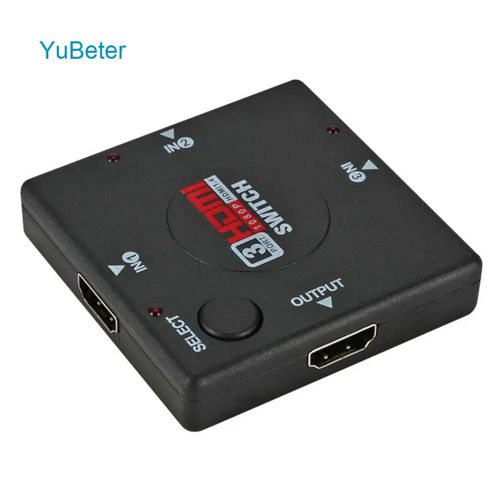 YuBeter 1080P HDMI Switcher 3 Port Adapter HDMI Switcher Splitter for PS3 STB TV DVD DVR PC DV DLP Projector with HDMI Interface
YuBeter 1080P HDMI Switcher 3 Port Adapter HDMI Switcher Splitter for PS3 STB TV DVD DVR PC DV DLP Projector with HDMI Interface