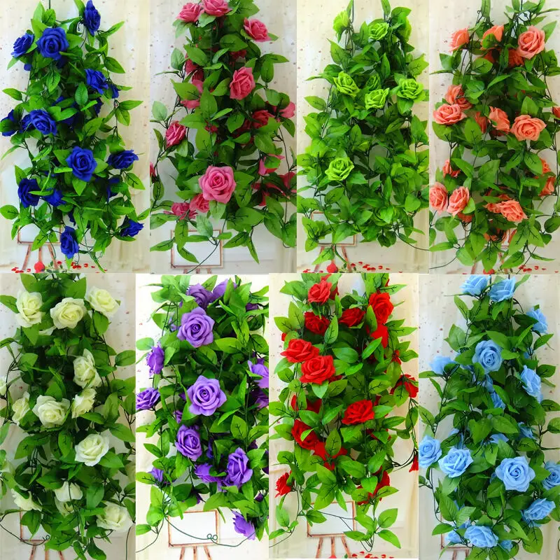 Silk Flowers Garland Artificial Plants Flower Vine Ivy Home Wedding Garden Decors
Silk Flowers Garland Artificial Plants Flower Vine Ivy Home Wedding Garden Decors