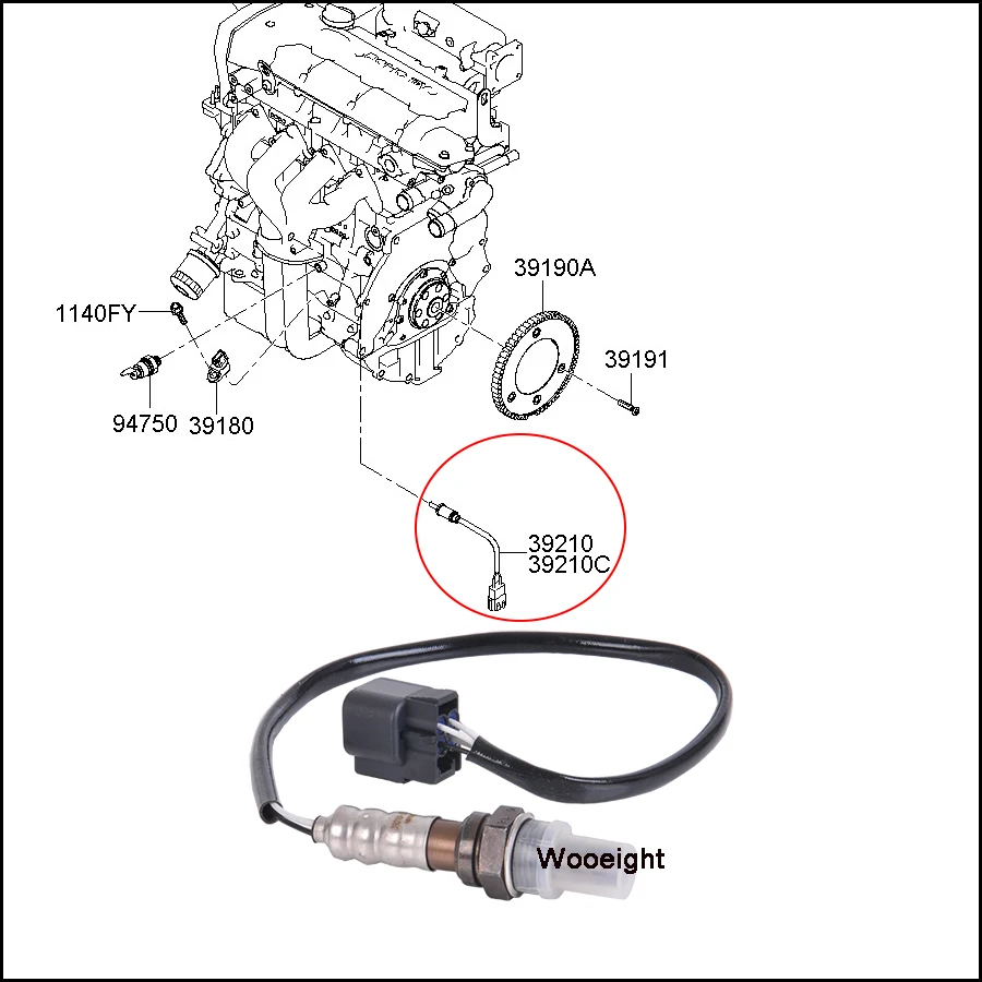 Замена O2 кислородный датчик 3921023710 автомобильные аксессуары для Hyundai Trajet Accent Elantra